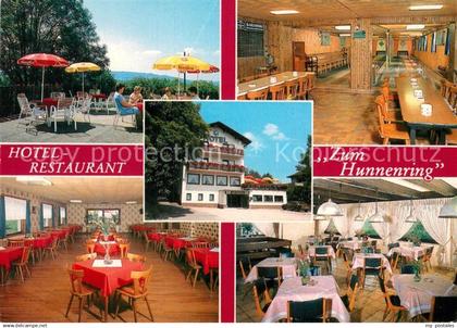 73716202 Otzenhausen Nonnweiler Cafe Hotel Restaurant Zum Hunnenring Terrasse Ga