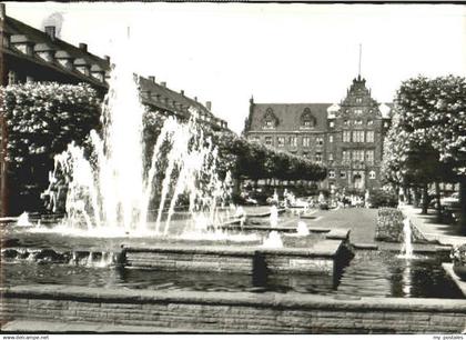 70099396 Oberhausen Oberhausen Friedensplatz Amtsgericht Wasserspiele x 1966