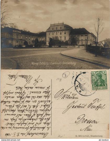 Ansichtskarte Oranienburg Schloß 1900