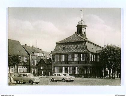 Boizenburg (Elbe), Rathaus, Autos, AK, gelaufen 1973