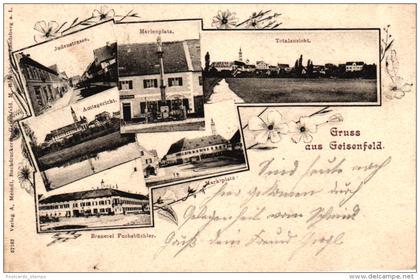 Geisenfeld, Mehrbild-AK mit Judenstrasse und Brauerei Fuchsbüchler, 1903