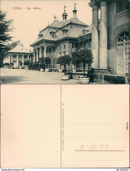 Ansichtskarte Pillnitz Schloss Pillnitz 1913