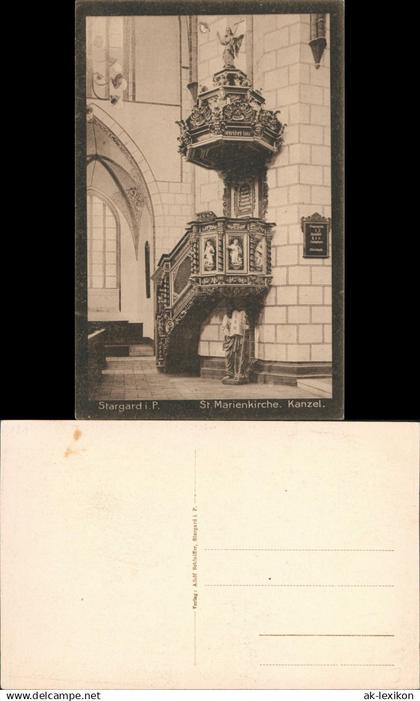 Stargard in Pommern Stargard Szczeciński Marienkirche - Kanzel, Pommern 1922