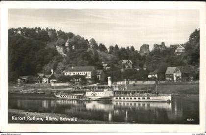 70122413 Rathen Saechsische Schweiz Rathen Dampfer x 1955