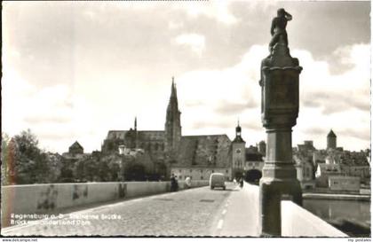 70111600 Regensburg Regensburg Bruecke Dom ungelaufen ca. 1955 Regensburg