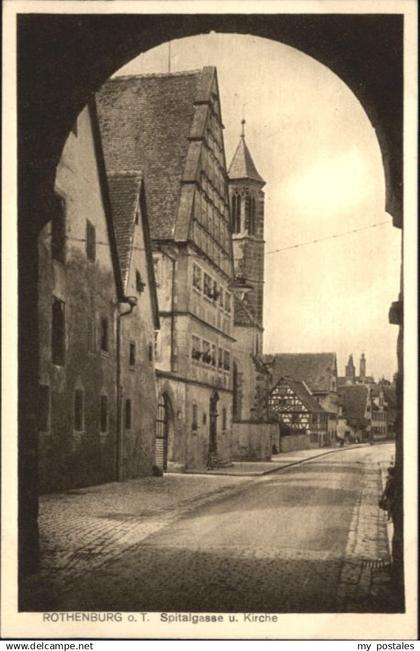 70886804 Rothenburg Tauber Rothenburg Tauber Spitalgasse Kirche *