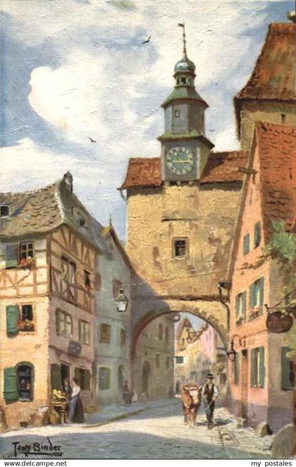 70912240 Rothenburg Tauber Rothenburg Tauber Roederbogen Kuenstler Tony Binder K