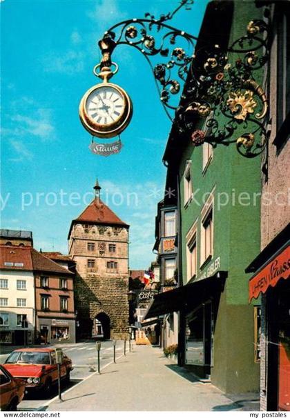 73226341 Rottweil Neckar Blick zum Schwarzen Tor Tuerschild Rottweil Neckar