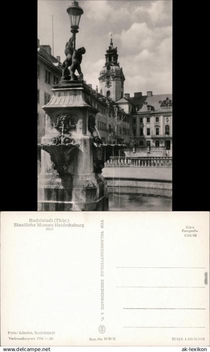 Ansichtskarte Rudolstadt Staatliche Museen Heidecksburg 1958