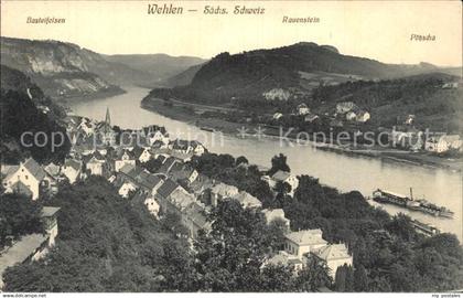 42586167 Wehlen Sachsen Saechsische Schweiz Bastei Rauenstein Elbe Schiff Wehlen