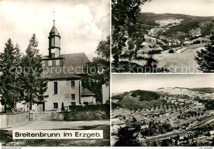 73033698 Breitenbrunn Erzgebirge Panorama Kirche Breitenbrunn Erzgebirge