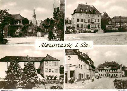 73900687 Neumark Sachsen Besigauer Strasse Rathaus Schule Hauptstrasse Neumark S