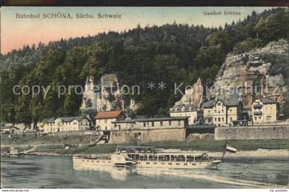 Schoena Elbe Bahnhof Gasthof Schoena