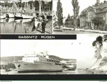 70120165 Sassnitz Ostseebad Ruegen Sassnitz Hafen Rathaus Schiff x 1981 Sassnitz