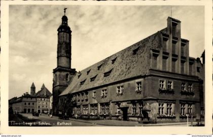 CPA Lwówek Śląski Löwenberg Schlesien, Rathaus