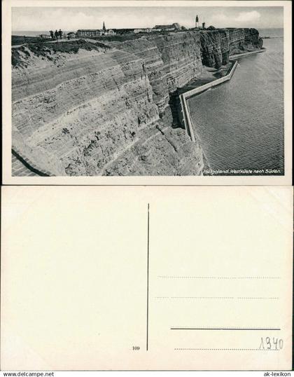 Helgoland (Insel) Deutschland, Schleswig, Holstein, Helgoland, Westküste 1940