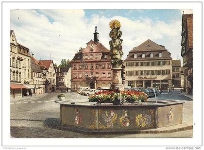 cp, Allemagne, Schwäbisch Gmünd, Marktplatz, voyagée 1979