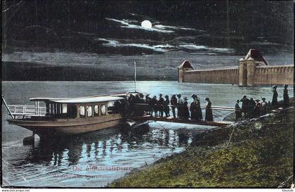 Möhnetalsperre bei Nacht Feldpost gel.1918