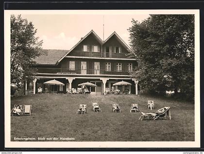 AK Berlin-Gatow, Garten des Erholungsheims mit Gästen