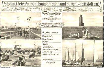 70114928 St Peter-Ording St Peter-Ording  ungelaufen ca. 1955