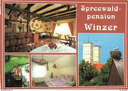 74026797 Straupitz Spreewaldpension Winzer Gastraum Fremdenzimmer Kahnfahrt Stor