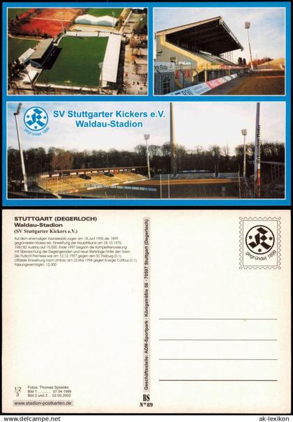 Stuttgart Waldau-Stadion DEGERLOCH SV Stuttgarter Kickers Fussball Stadion 2002