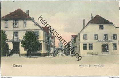 Teterow - Rostocker Strasse - Markt - Apotheke - Gasthof von Ernst Garnatz - Verlag Verlag B. Rubach Teterow