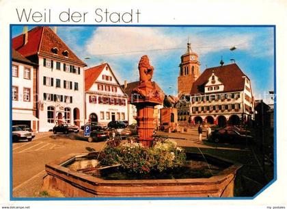 72646055 Weil der Stadt Brunnen Marktplatz Kirche