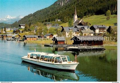 Weissensee Kaernten AT Motorboot Weissensee