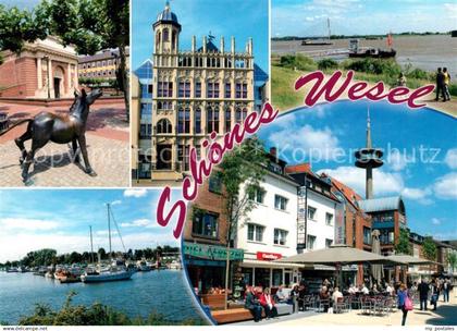 73227245 Wesel Rhein Rheinpromenade Hafen Wesel Rhein