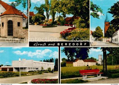 Berzdorf Wesseling Teilansichten Kirche Schule Park Ruhebank