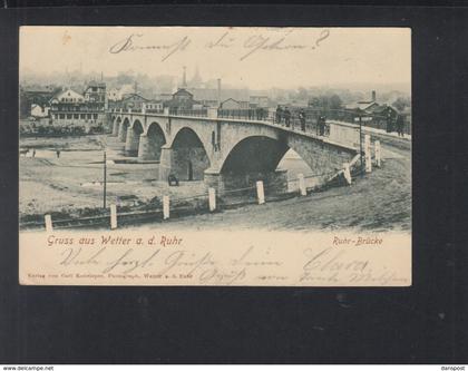 Dt. Reich AK Wetter Ruhrbrücke 1906