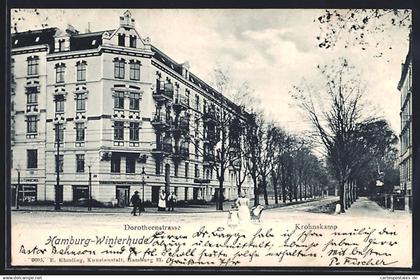 AK Hamburg-Winterhude, Dorotheenstrasse und Krohnskamp