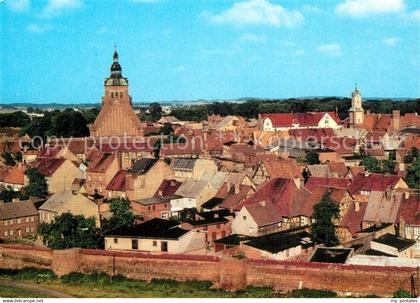 43370786 Wittstock Stadtbild mit Kirchen Stadtmauer