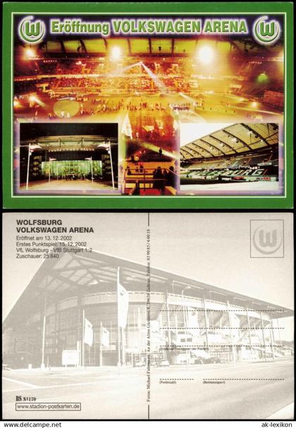 Ansichtskarte Wolfsburg Eröffnung VOLKSWAGEN ARENA Fussball Stadion 2002