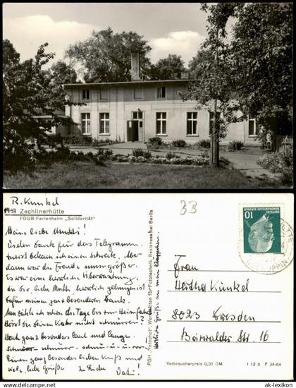 Zechlinerhütte/Mark-Rheinsberg FDGB Ferienheim Solidarität 1964