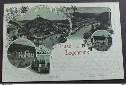 AK   Gruß aus Ziegenrück Lithokarte 1898     #AK6542