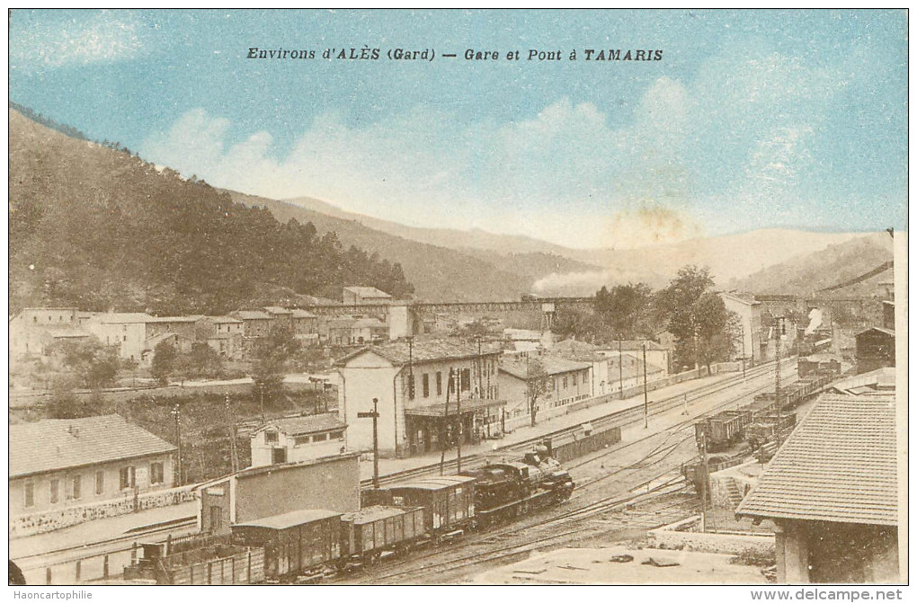 Ales : gare et pont de Tamaris