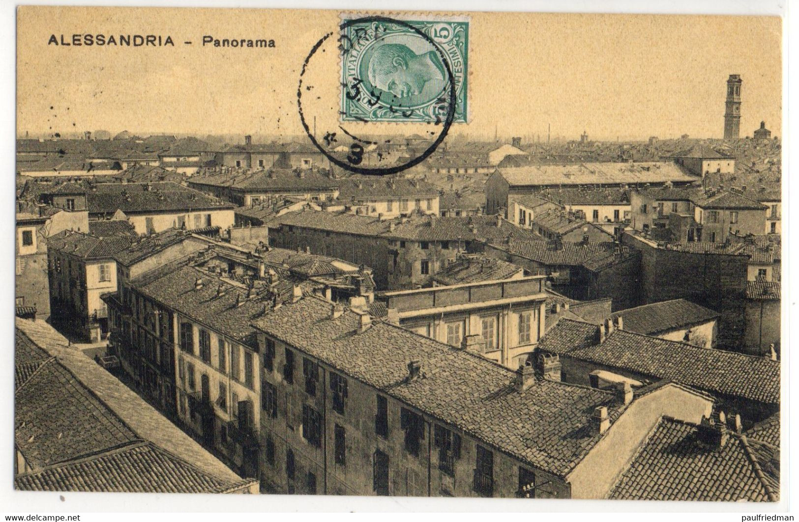 Alessandria - Panorama - Viaggiata 1909 - (vedi descrizione)