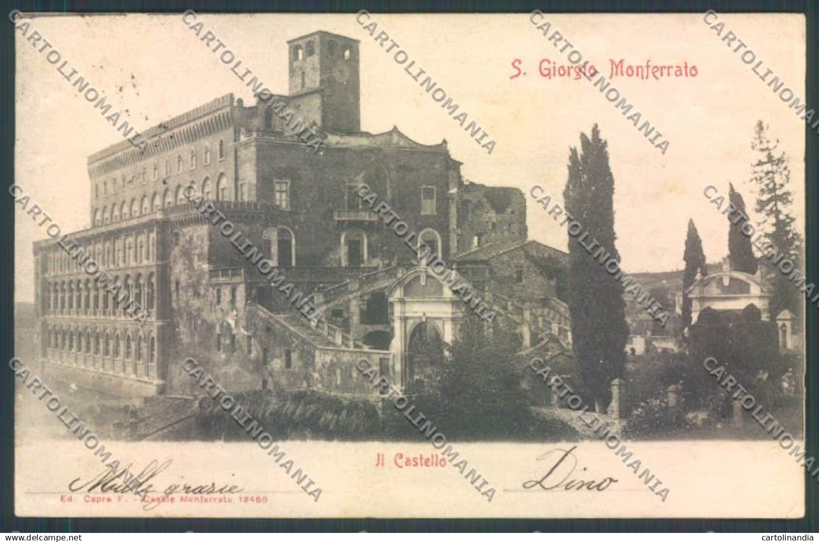 Alessandria San Giorgio Monferrato cartolina LQ0855