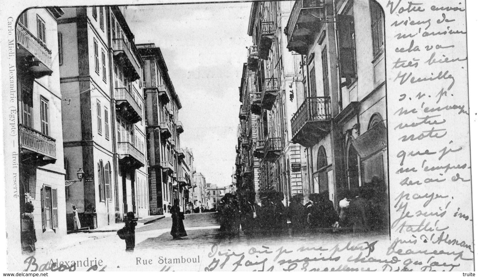 ALEXANDRIE RUE STAMBOUL   (CARTE PRECURSEUR)