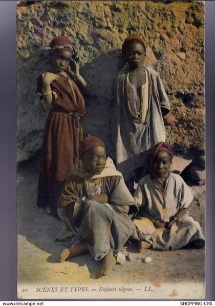 Algérie - Scènes et types - Enfants nègres - Couleur