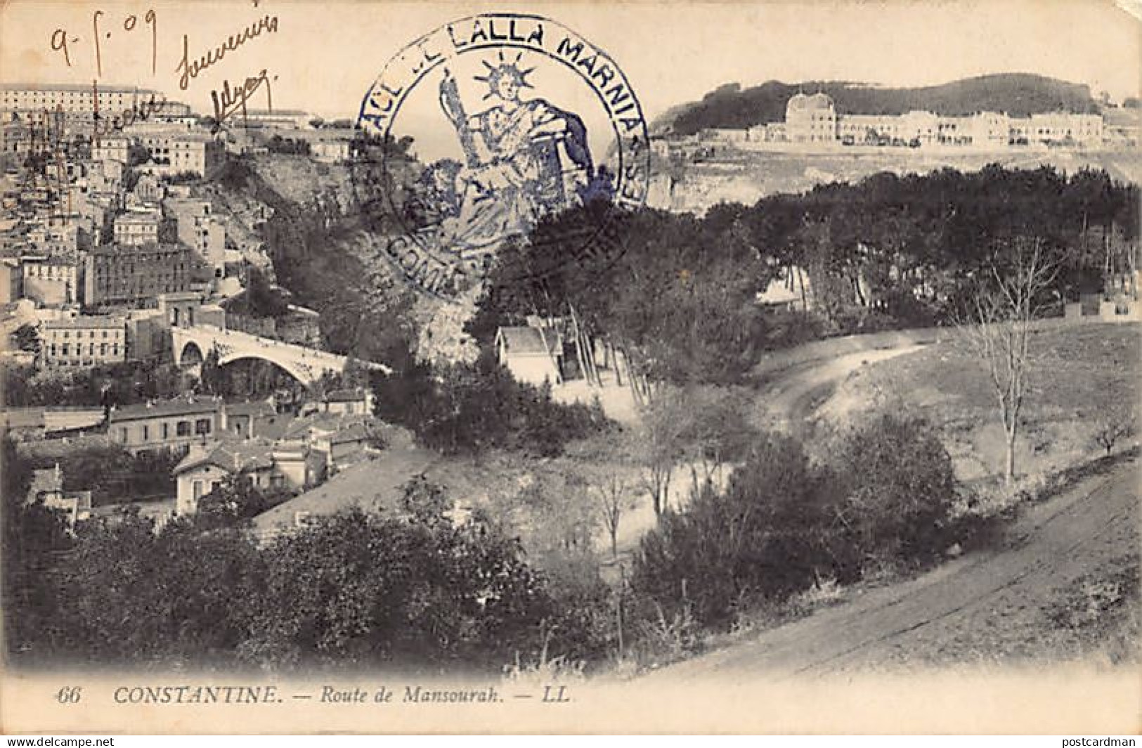 Algérie - CONSTANTINE - Route de Mansourah - Ed. L.L. 66