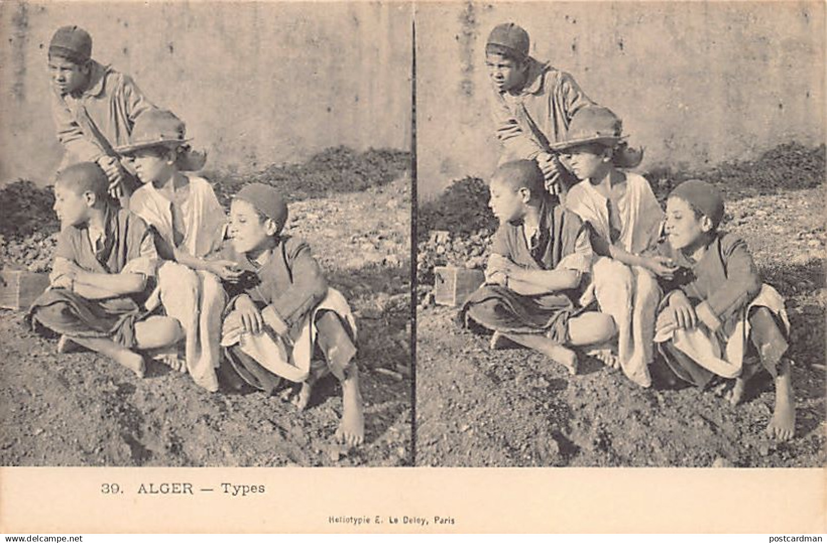 Algérie - Enfants - CARTE STEREO - Ed. E. Le Deley 39