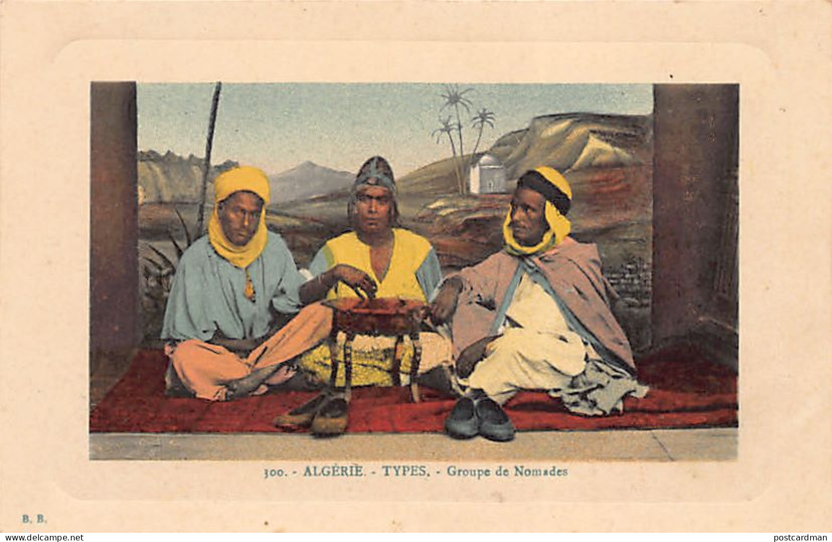 Algérie - Groupe de nomades - Hommes et femme - Ed. B.B. 300