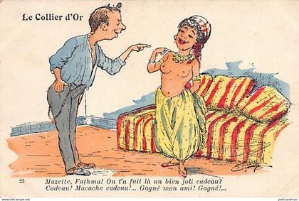 Algérie - Caricature - Le Collier d'Or - Prostitué - Dessinateur Chagny - Ed. Chagny 23