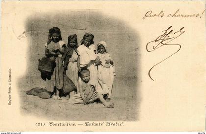 CPA AK Constantine- Enfants Arabes ALGERIE (832042)