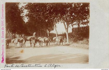 Algérie - CONSTANTINE - Route de Constantine à Alger - CARTE PHOTO - Ed. Photo-Populaire