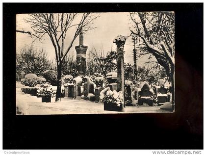 SETIF Algérie : l'hiver à Sétif : Jardin d'Orléans sous la neige  1956