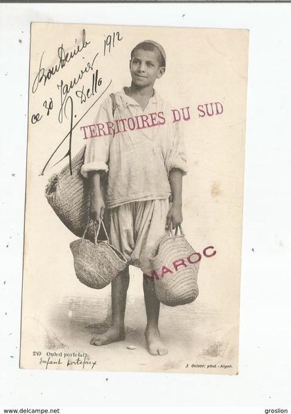 OULED PORTEFAIX 249 (JEUNE HOMME BEAU PLAN ET CACHETS MILITAIRES) 1912